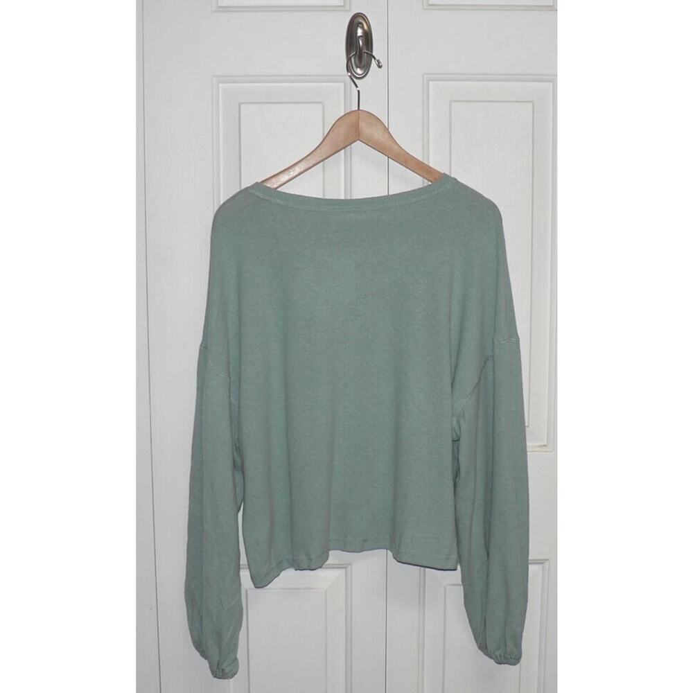 Elodie Women's Brushed‎ Knit Cozy Crew Long Sleeve Top in Mint XLarge CTEY5196 - Picture 4 of 5